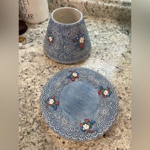 Yankee Candle Lamp Shade and Plate